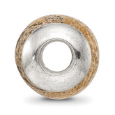 Sterling Silver 925 Polished Picture Jasper Bead with Earthy Elegance